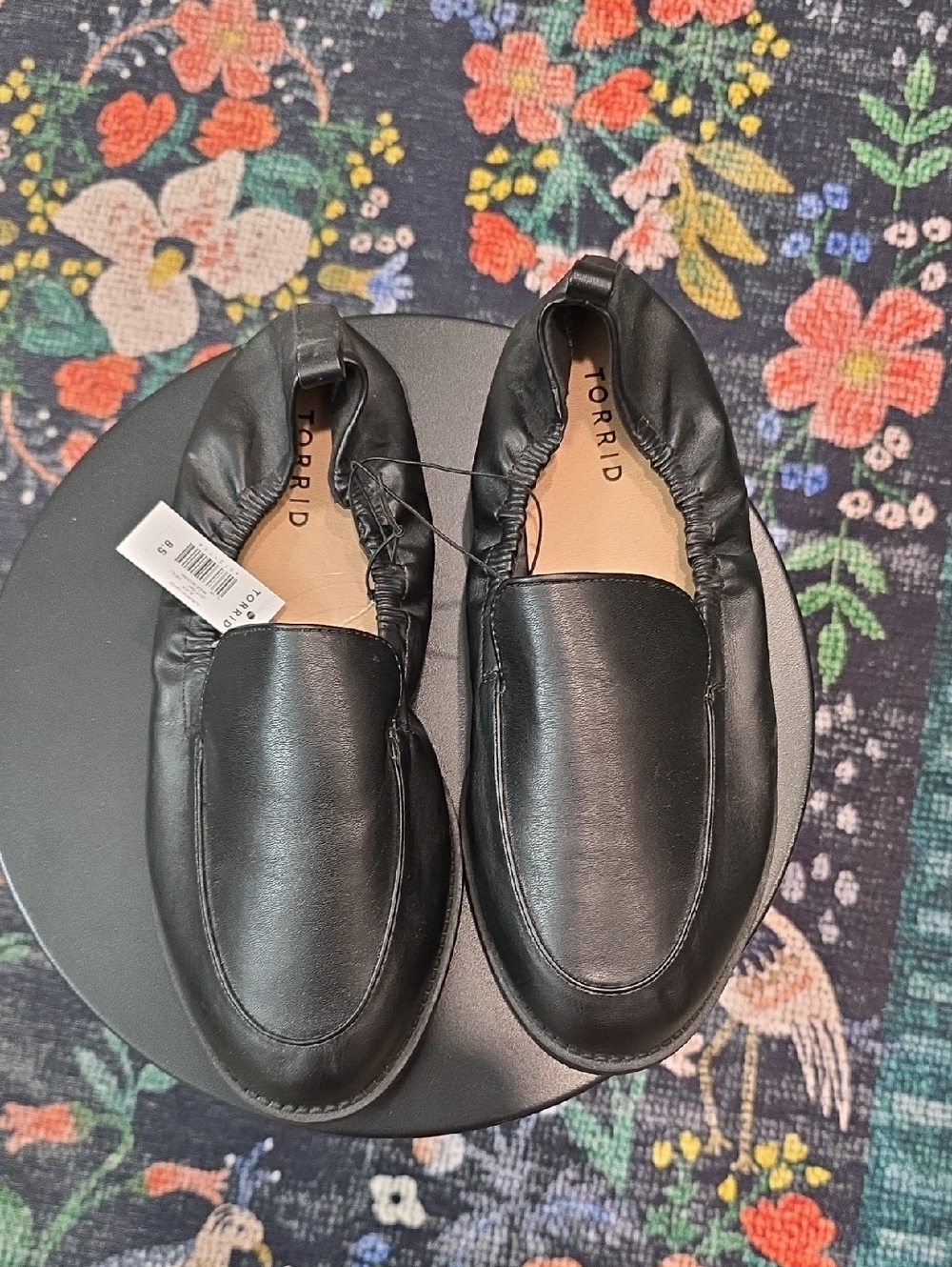 torrid Black Elastic-Back Slip-On Loafers